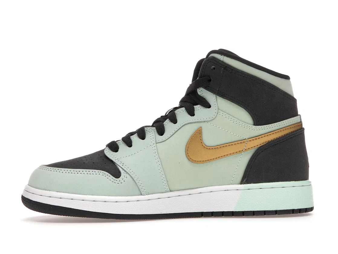 Детские кроссовки Lifestyle Jordan 1 Retro High Jordan, Mint Foam/Anthracite-White-Metallic Gold — фото 3