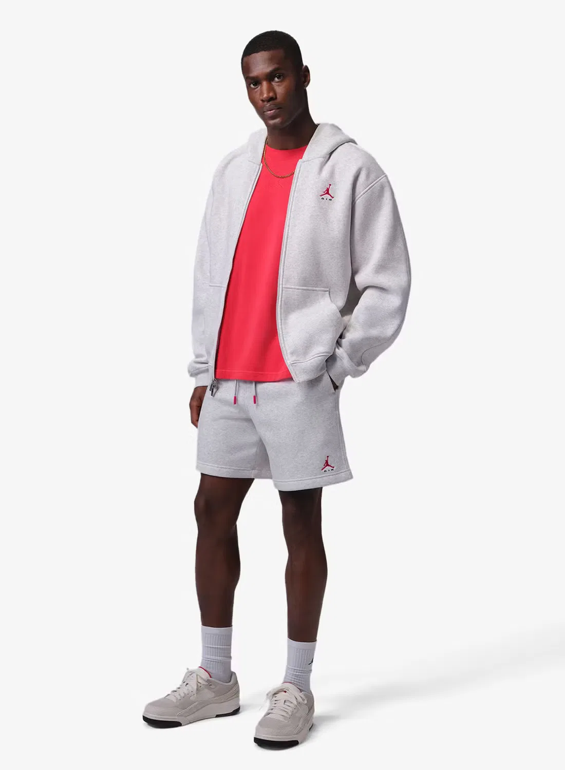 Шорты из футера с карманами M J Brk St Flc 7" Short Bb Jordan, серый — фото 4