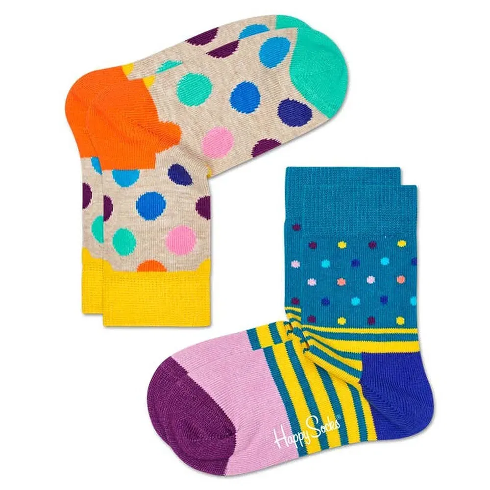 Носки Big Dot Line 2 пары Happy Socks, мультиколор
