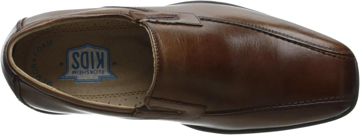 Детские туфли-лоферы для мальчиков Reveal Bike Slip Jr. Florsheim, Cognac — фото 2