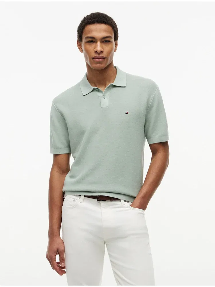 Футболка поло с коротким рукавом Cool Touch Structure TOMMY HILFIGER, Silver