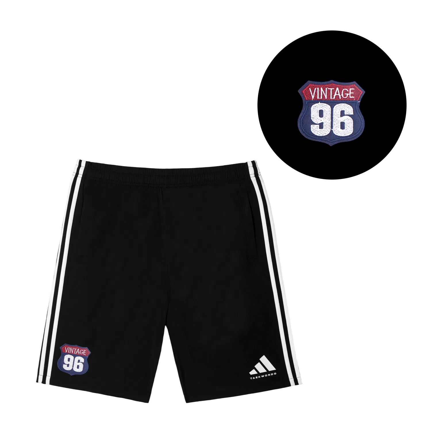 Мужские шорты с принтом Taekwondo Adidas, Black — фото 3