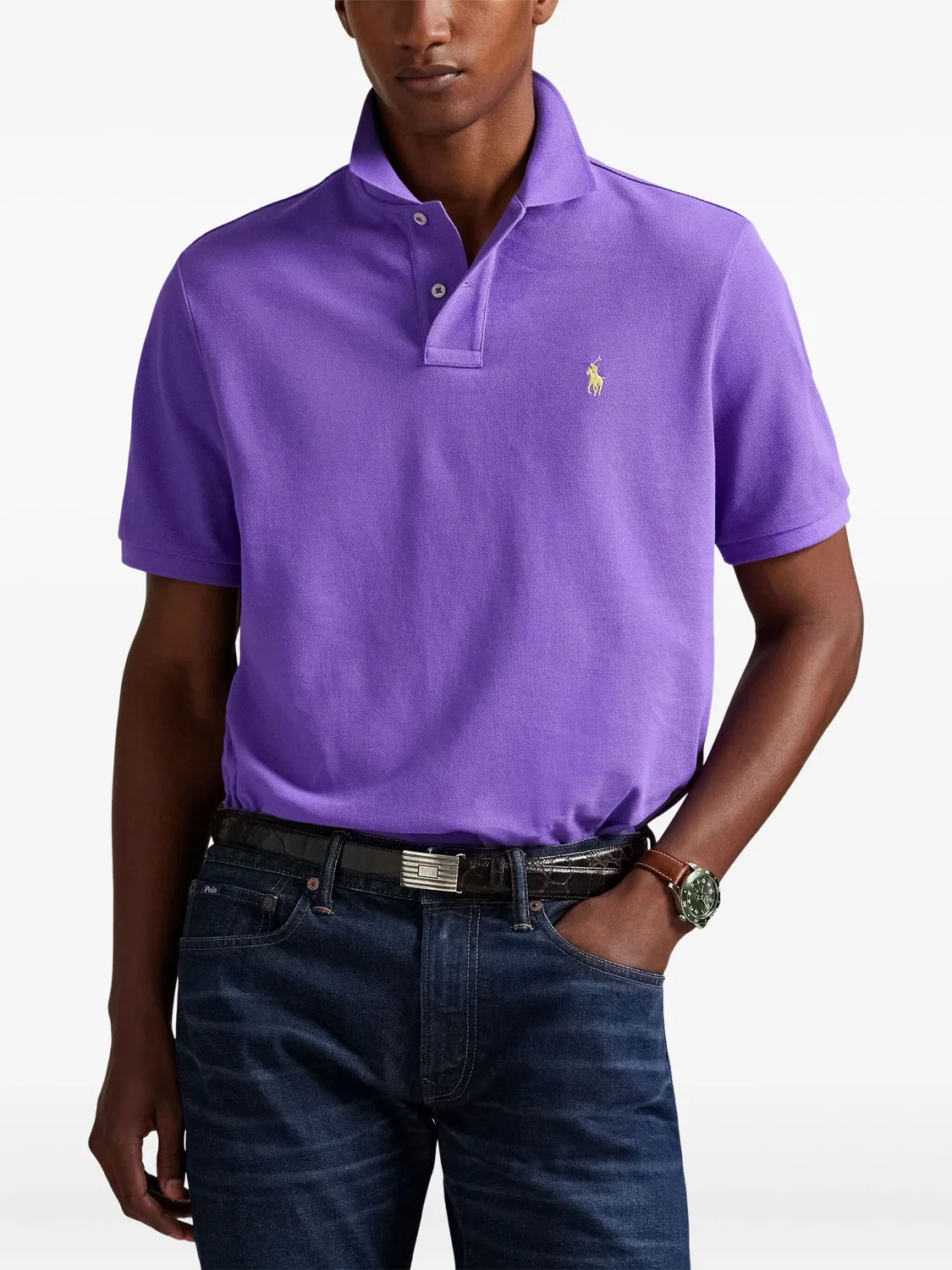 Поло с коротким рукавом фиолетового цвета Polo Ralph Lauren, фиолетовый