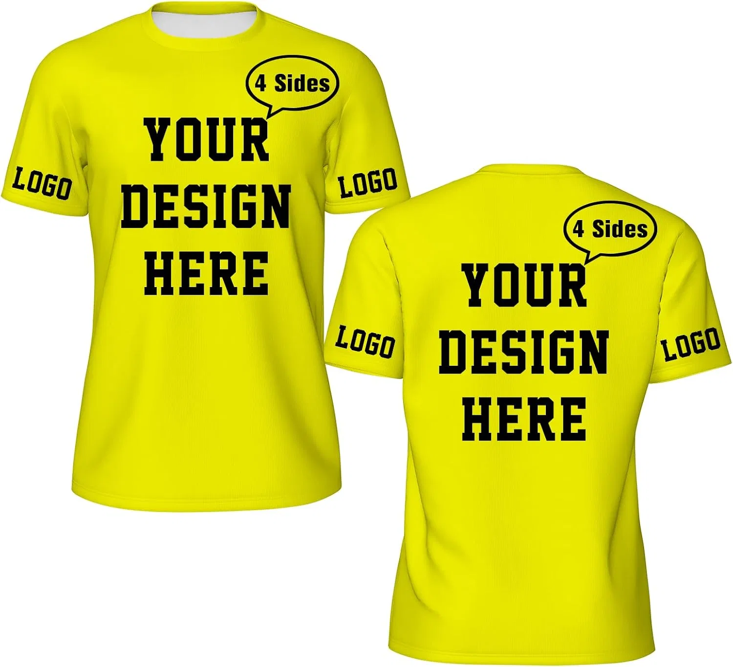 Футболка Regular Fit с кастомным принтом, Yellow