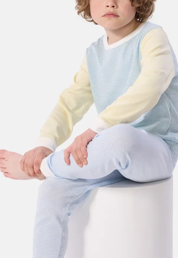 Пижамный комплект из рибаны полоска Pyjalong Petit Bateau Mimi Multico — фото 2