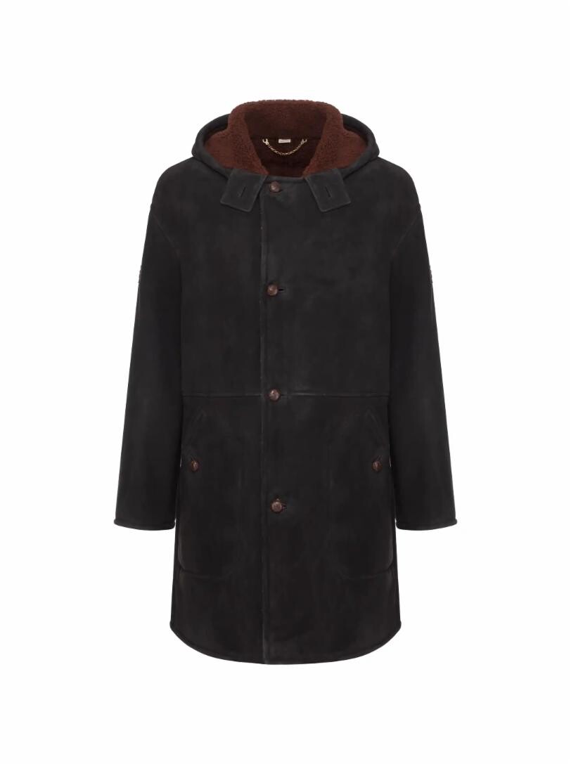 

Шерстяное пальто с логотипом Gucci, Черный, Шерстяное пальто с логотипом Gucci