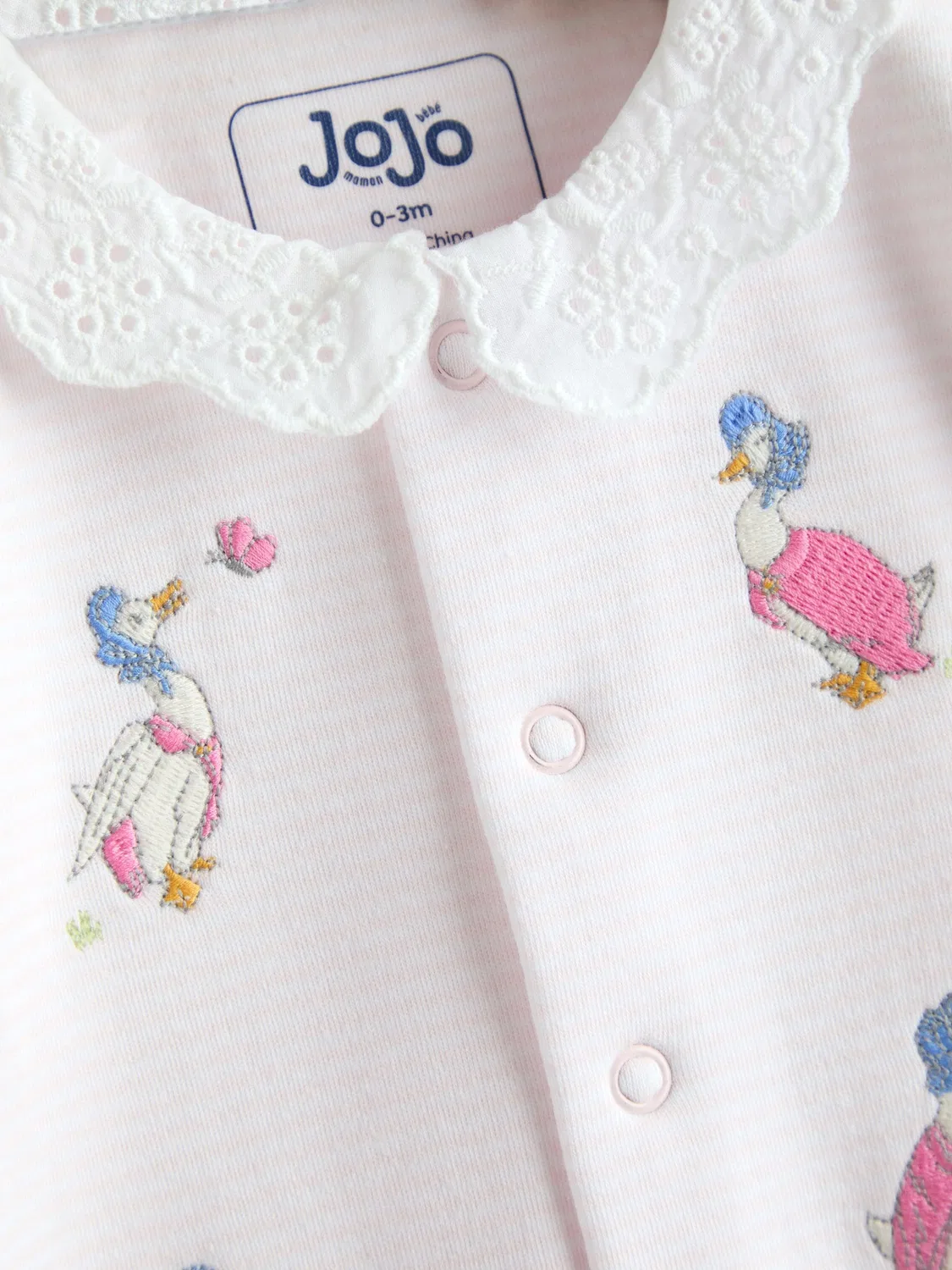 Комбинезон с вышивкой Jemima Puddle-Duck Jojo Maman Bébé, розовый — фото 4