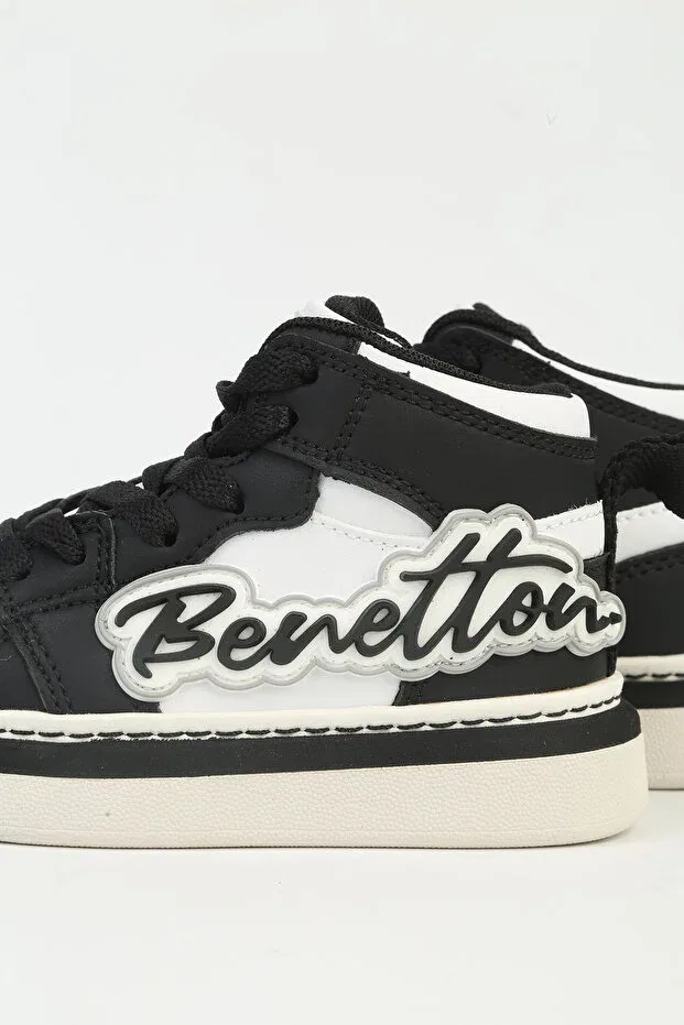Детские спортивные кроссовки для девочек со шнуровкой Benetton, Black — фото 3