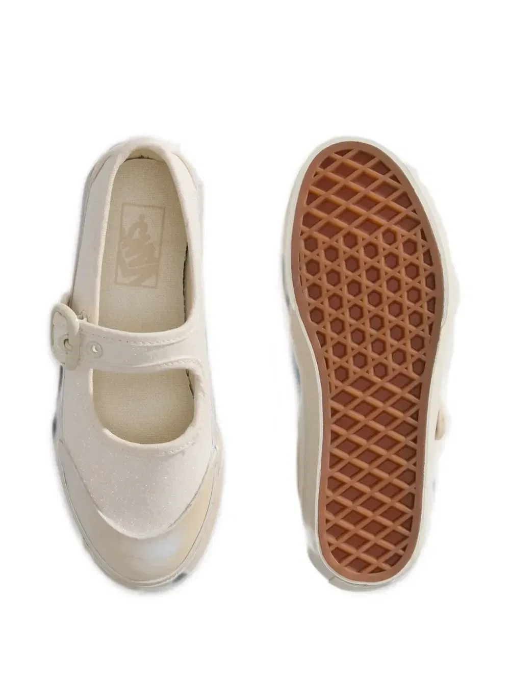 Кроссовки с блестками Mary Jane Vans Kids, белый — фото 3