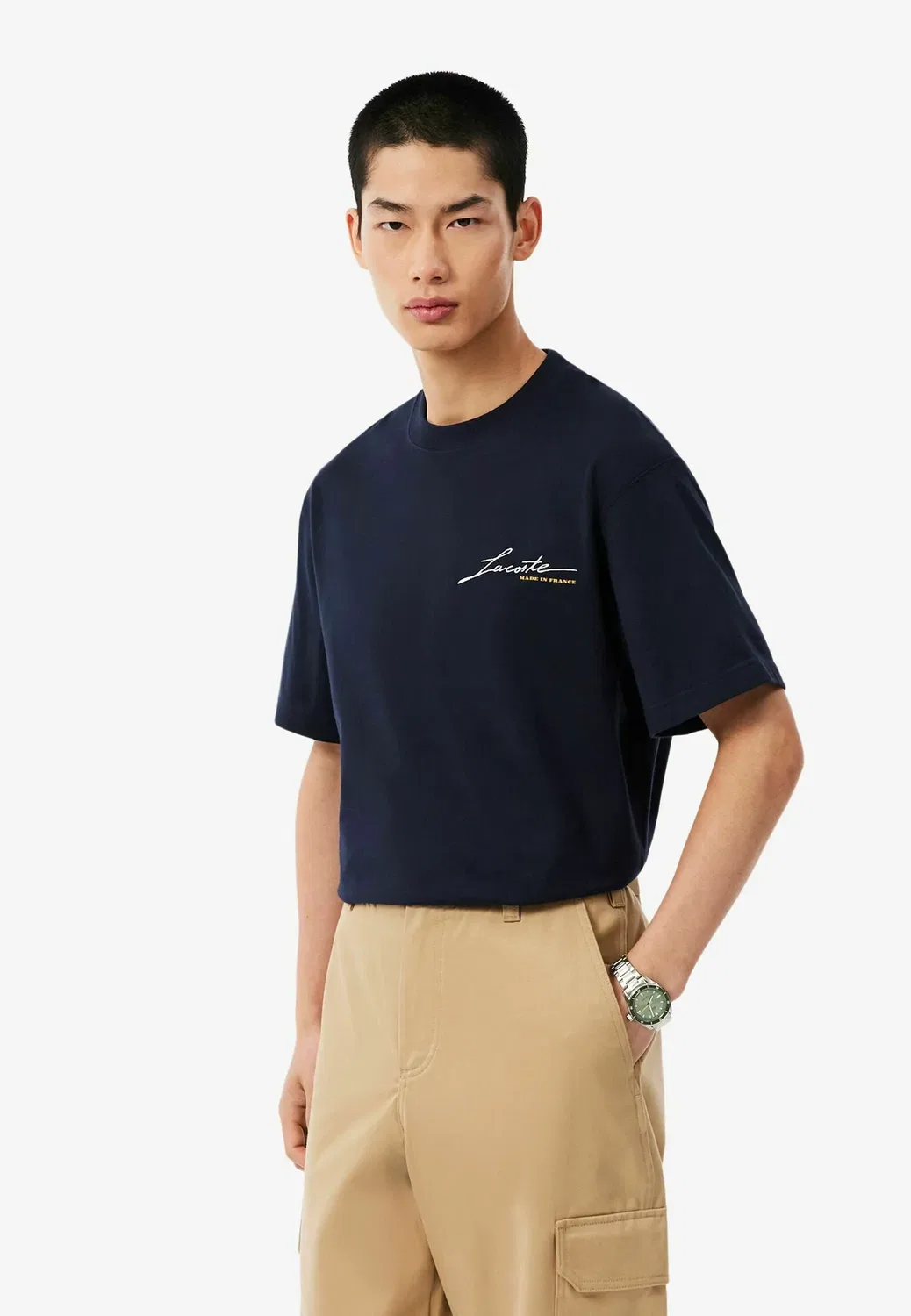 Футболка с принтом Lacoste, Bleu Marine-Mxq