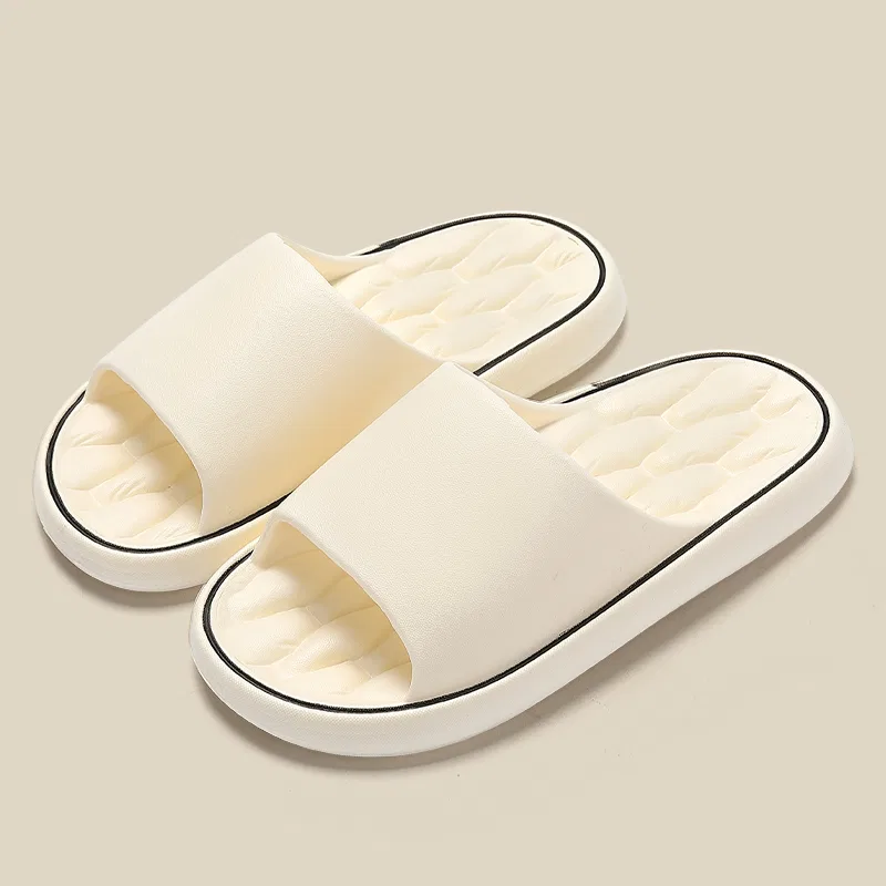 Детские домашние тапочки с толстой подошвой Red bean, White — фото 4