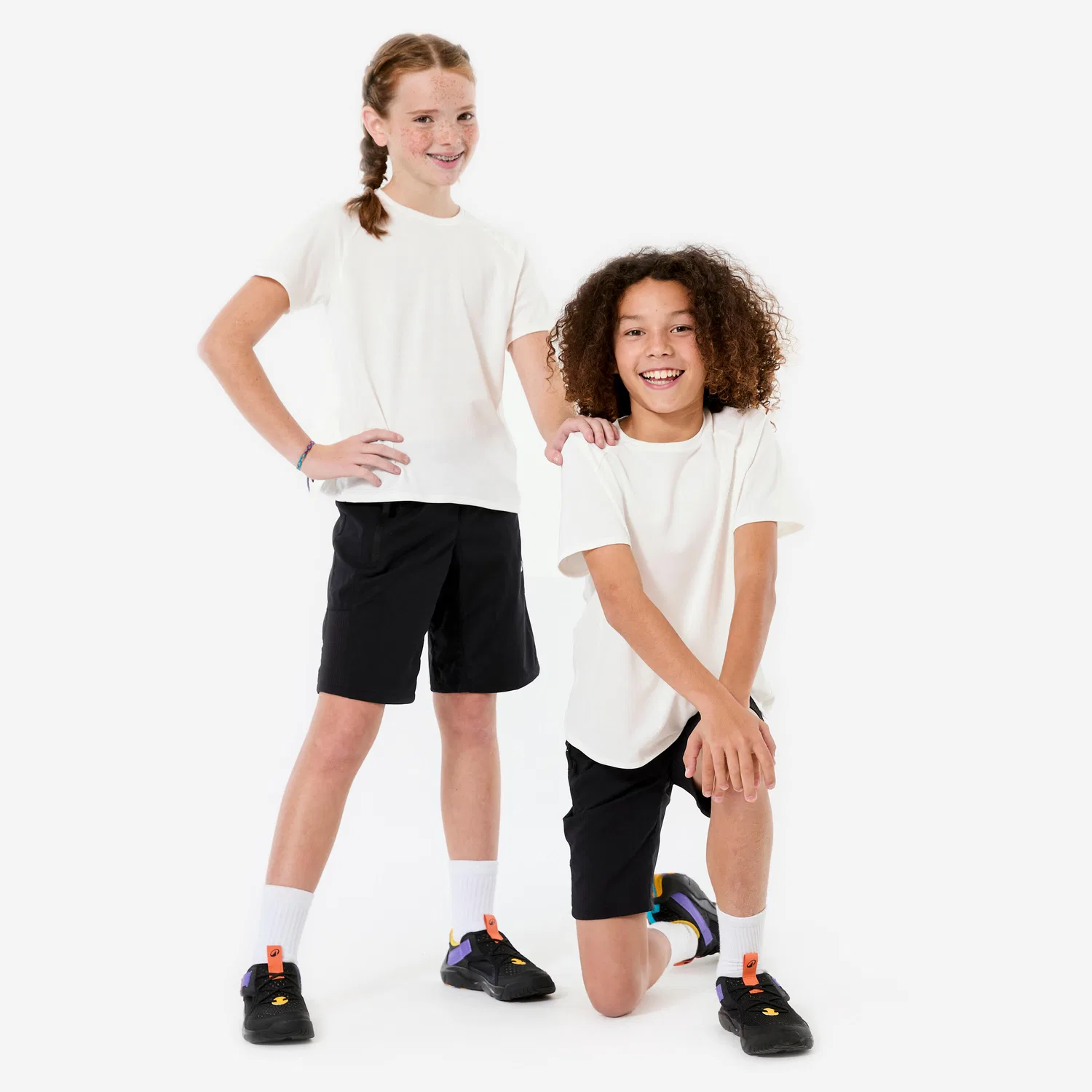 Детская футболка из синтетики T-Shirt Kinder Synthetik Decathlon, Ungefarbt — фото 2