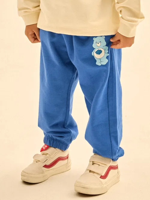 Детские спортивные штаны свободного кроя с принтом Grumpy Bear CAREBEARS, Royal Blue