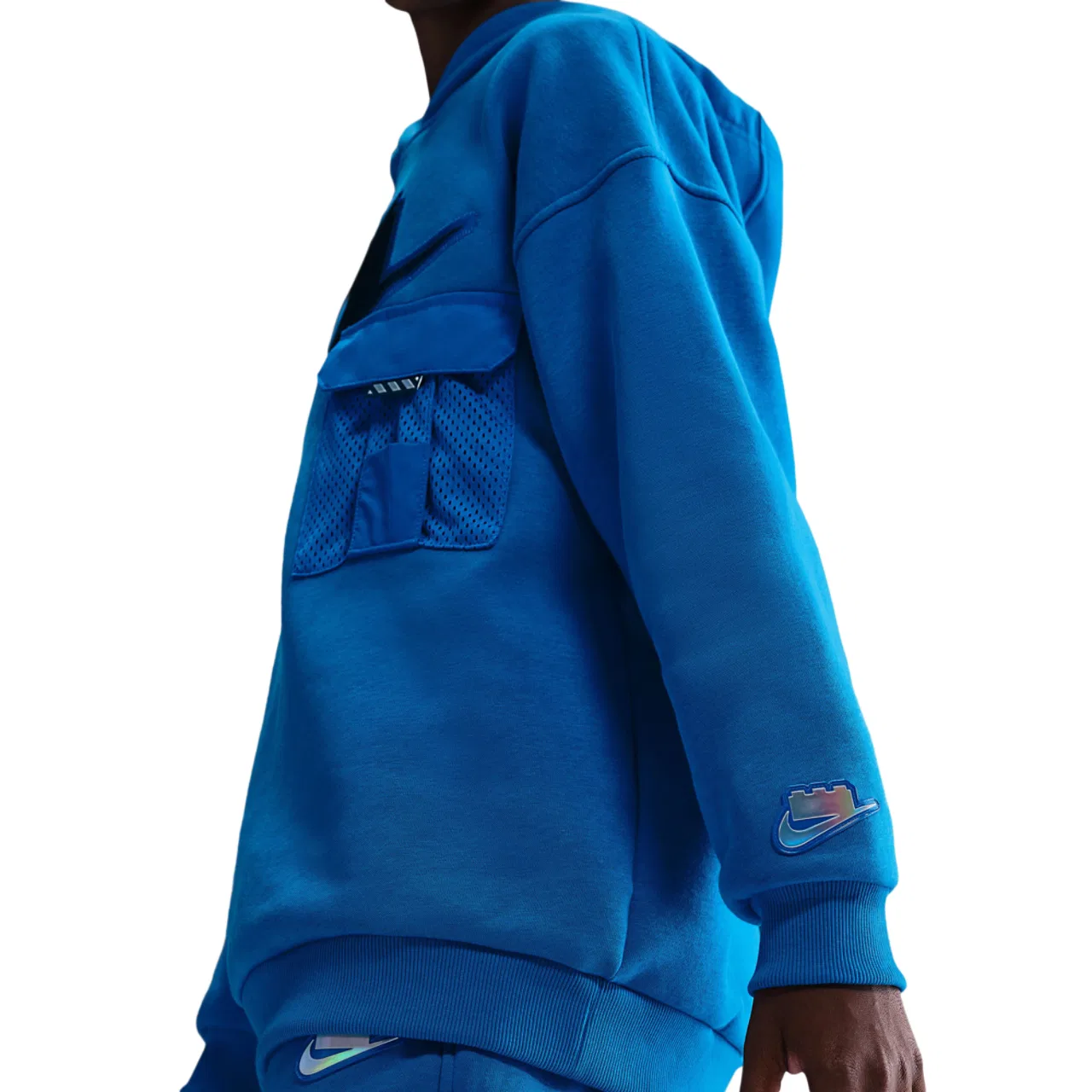 Худи для мальчиков NSW LEGO Club Fleece Pullover Nike, цвет Cobalt Blaze/Cobalt Blaze — фото 3