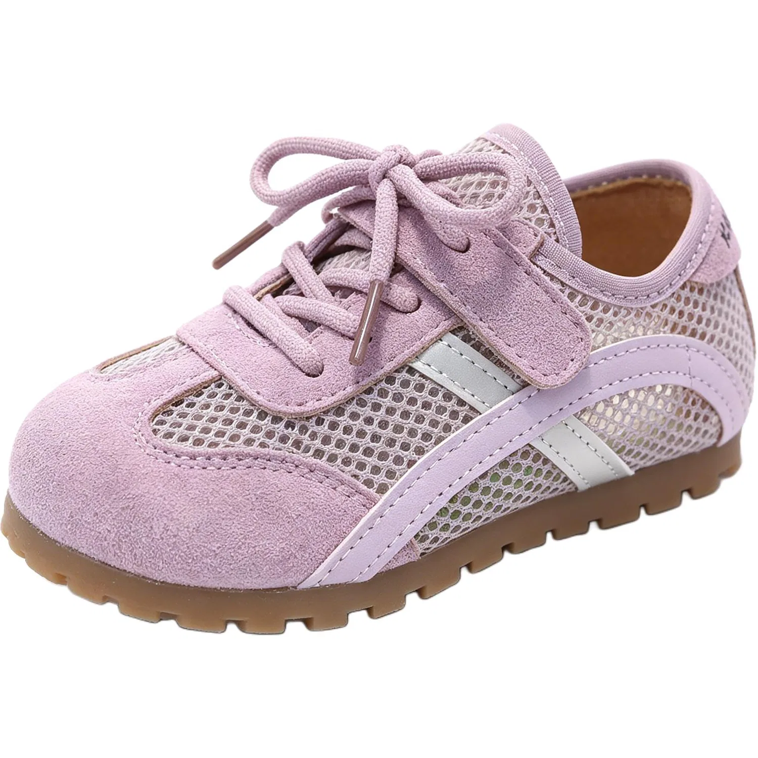 Детские повседневные кроссовки с замшевым верхом и сеткой JBBCN, Purple