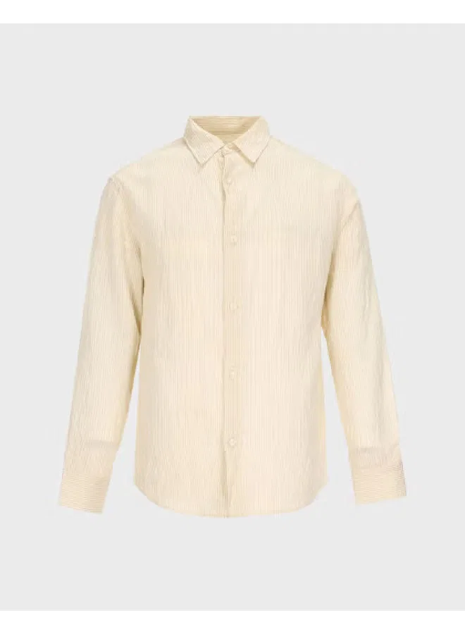 Рубашка с принтом поло relaxed fit Zara, бежевый