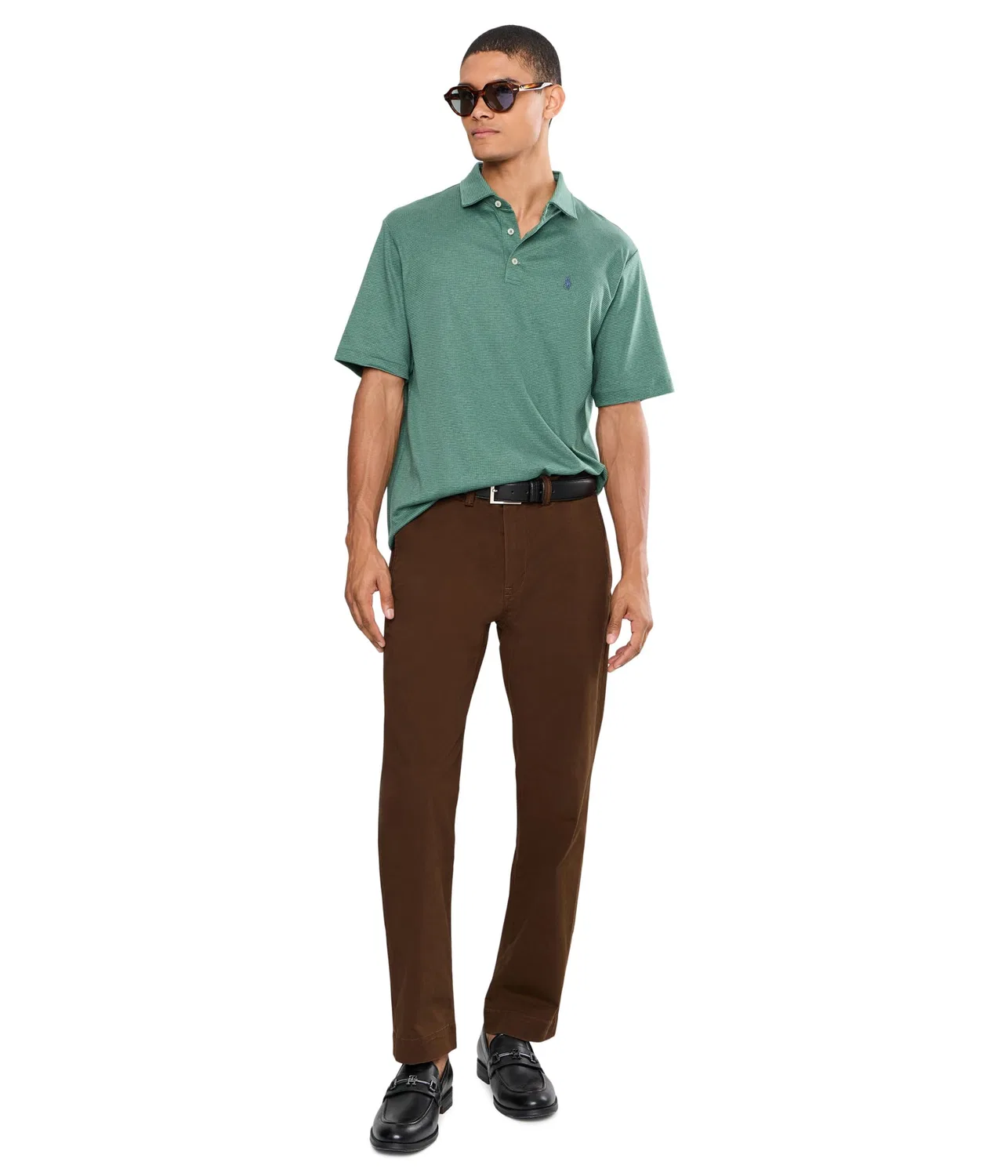 Классическая поло-рубашка из мягкого хлопка Polo Ralph Lauren, Fairway Houndstooth/Pine Heather — фото 2