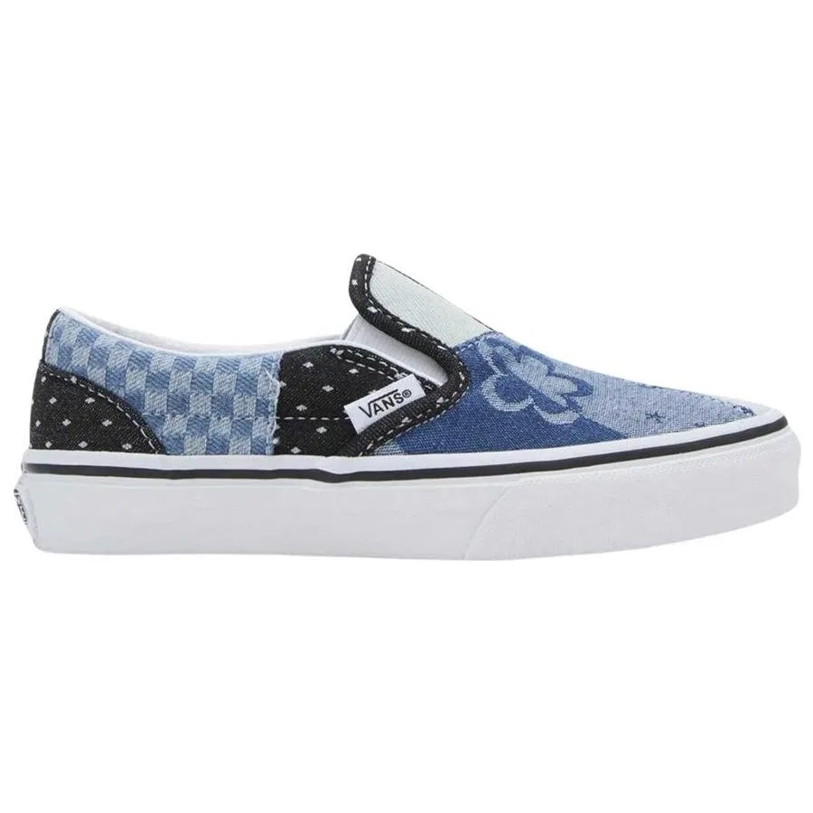 Кроссовки повседневные с патчворк-дизайном Uy Classic Slip-On Patchwork Vans, Темно-синий