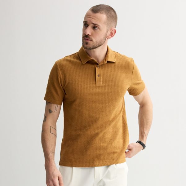 

Мужская фактурная рубашка-поло Sonoma Goods For Life, цвет collective brown