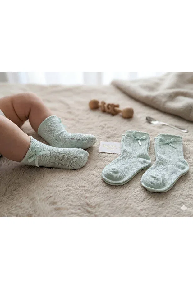 Детские носки для девочек хлопковые 3 шт Petite Pure Baby Natura, Green