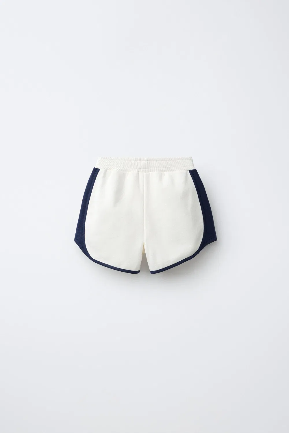 Шорты-бермуды с контрастным текстом ZARA, Ecru — фото 2