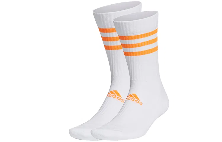 Носки Crew, 2 пары, Adidas, White Orange