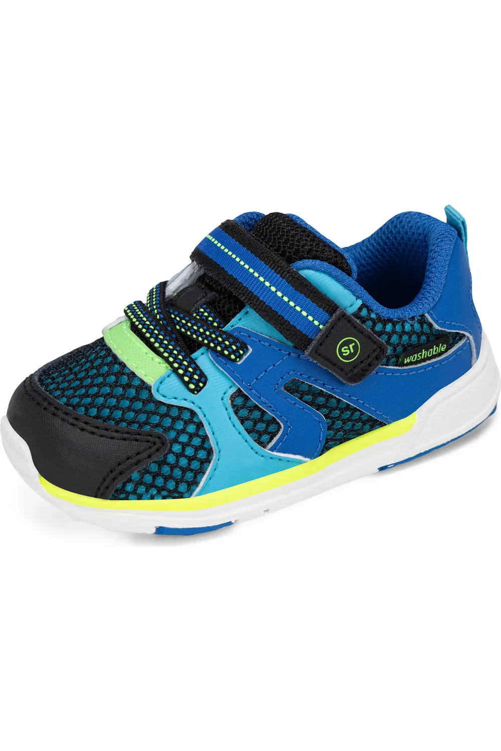 Кроссовки детские для первых шагов SRtech Velocity Stride Rite, черный/синий — фото 4