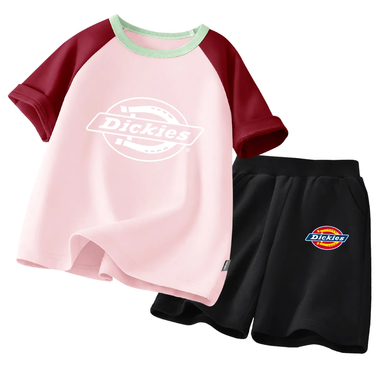 Детский спортивный комплект с логотипом S Official Red Pink+S Logo K Black, Dickies