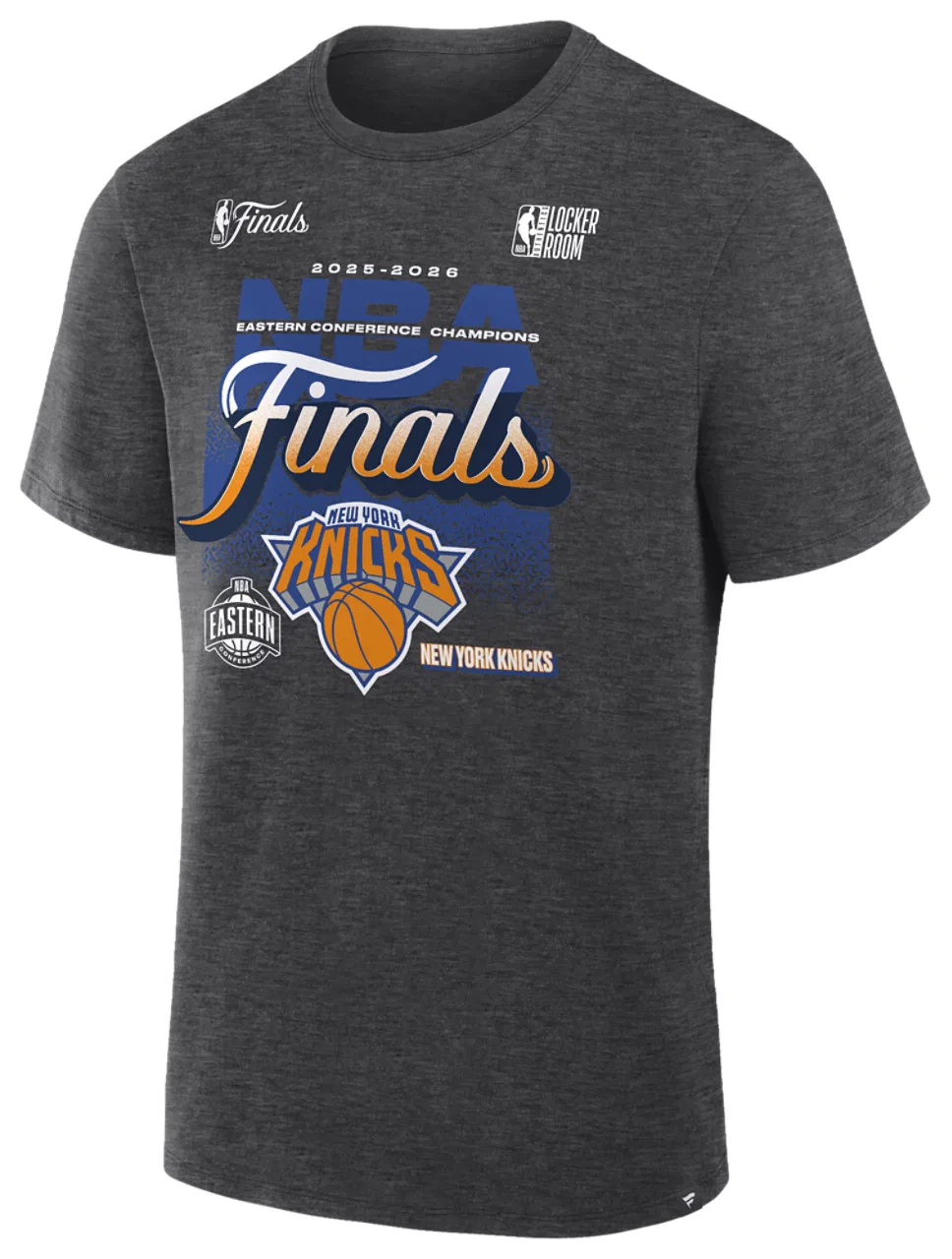 Футболка для мальчиков Locker Room New York Knicks Conference Champs '26 Nike, цвет Charcoal Heather