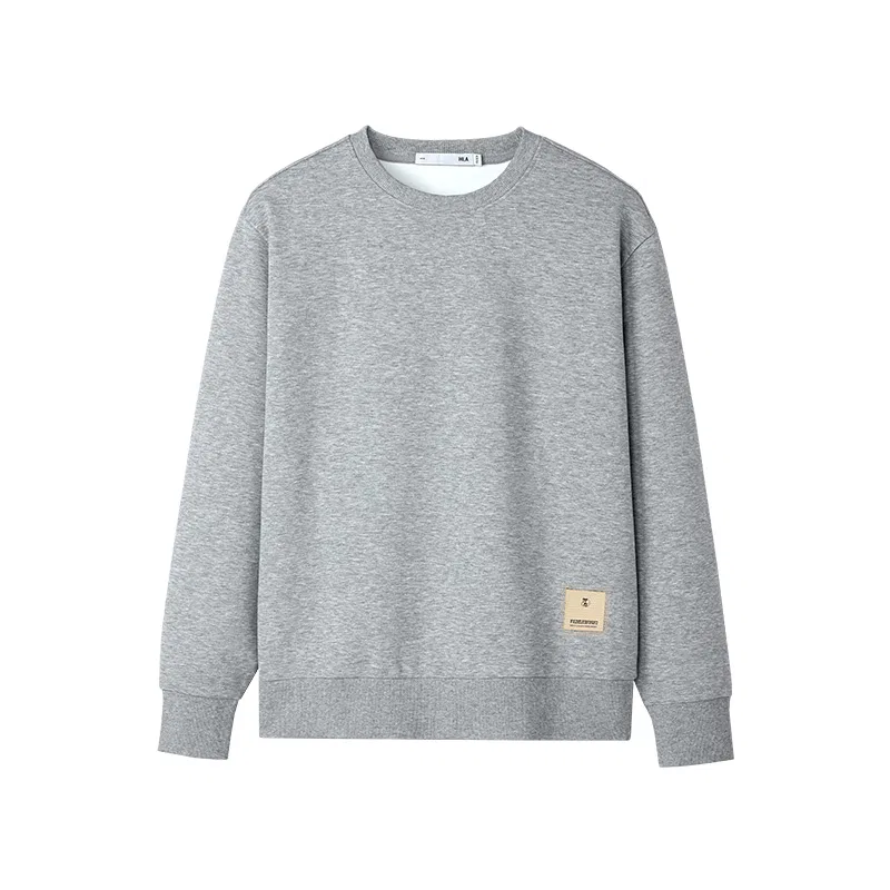 Детский свитшот с вышивкой на подоле HLA Year Of The Horse Collection, Light Heather Gray