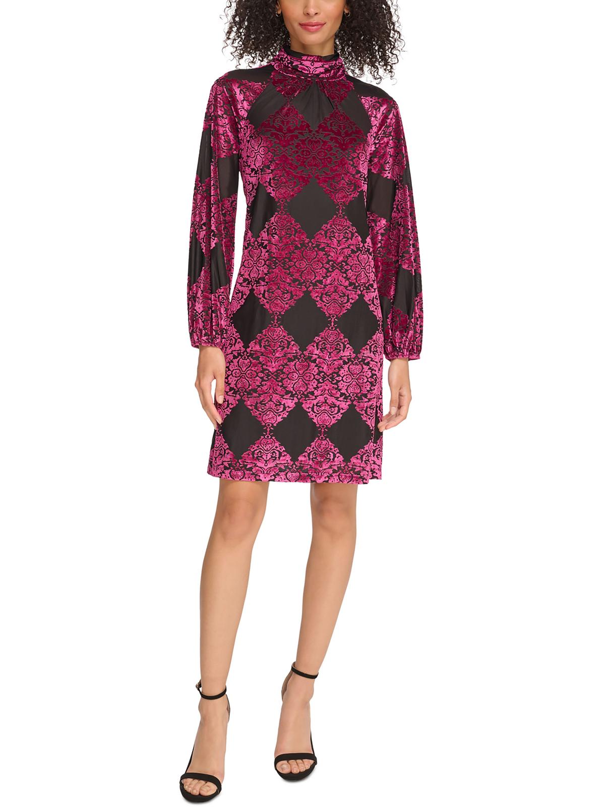 

Женское бархатное осеннее мини-платье Vince Camuto, цвет magenta