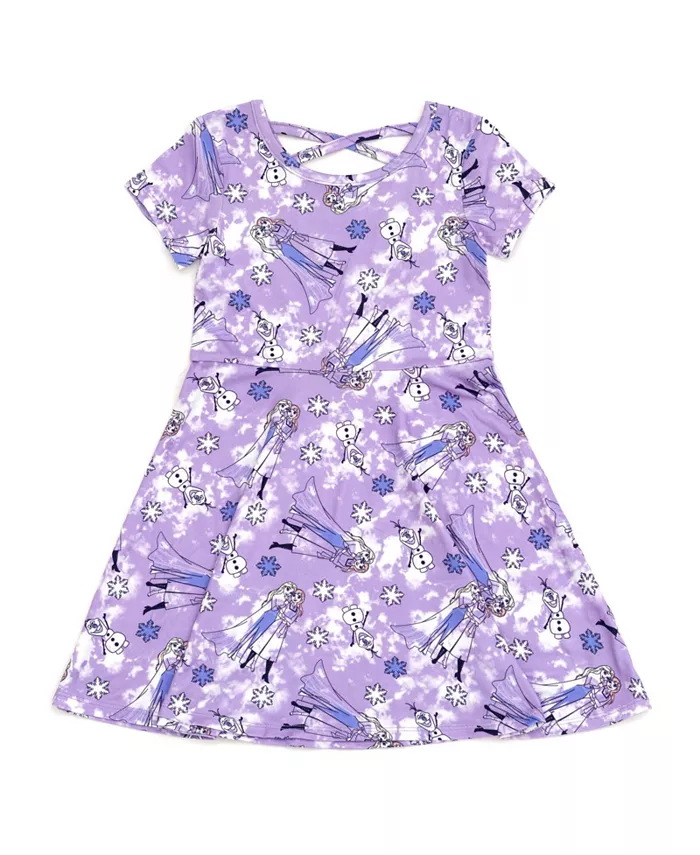 Девочки 2 упаковки платьев-футляров Toddler Girls 2 Pack Skater Dresses Frozen, мультиколор — фото 2