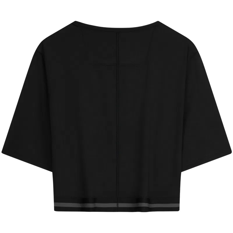 Кроп-футболка Calvin Klein, UB1-Space Black — фото 4