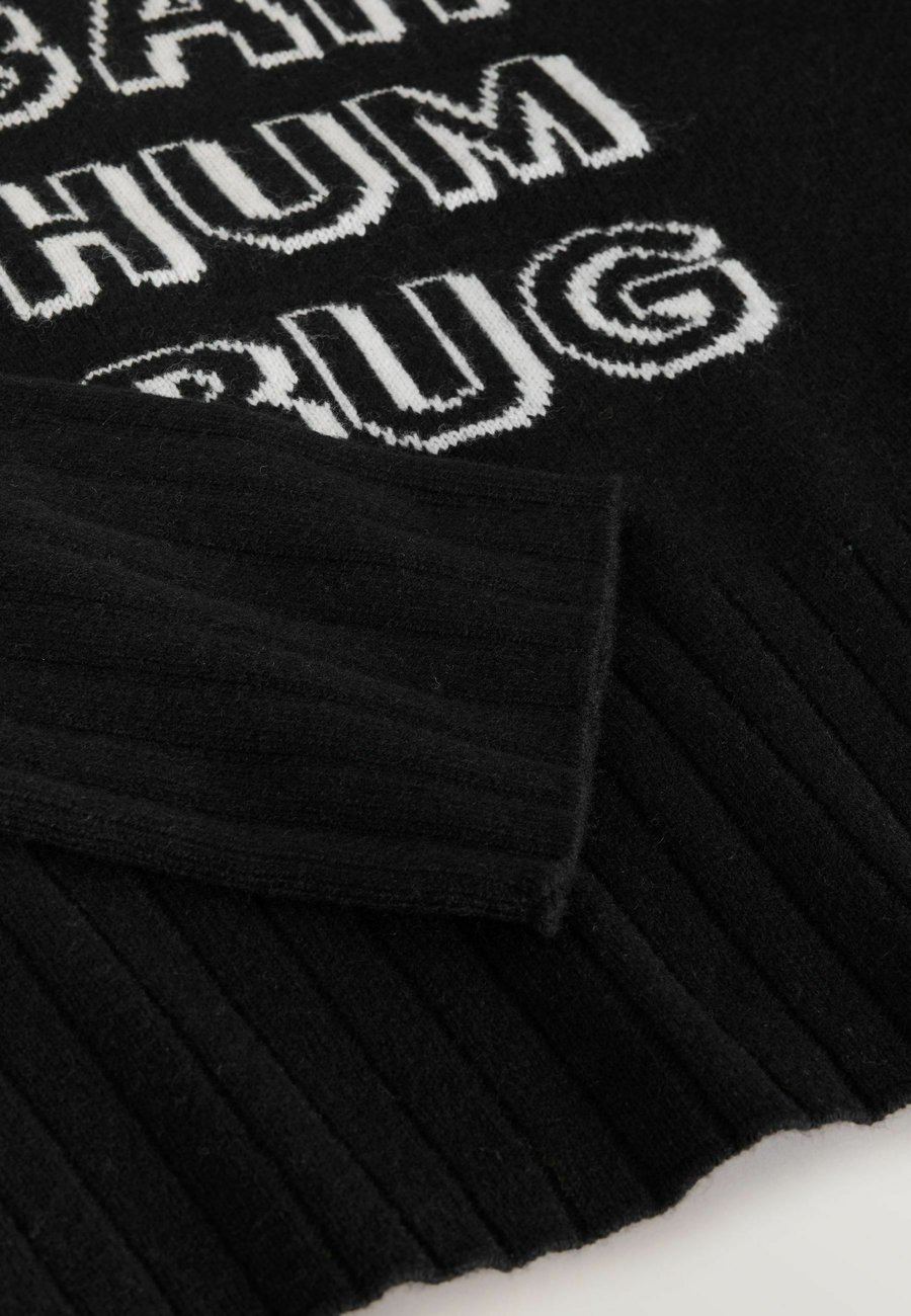 Джемпер Next Jumper, Black Lambswool Graphic Bah Humbug/Metallic Black — фото 3