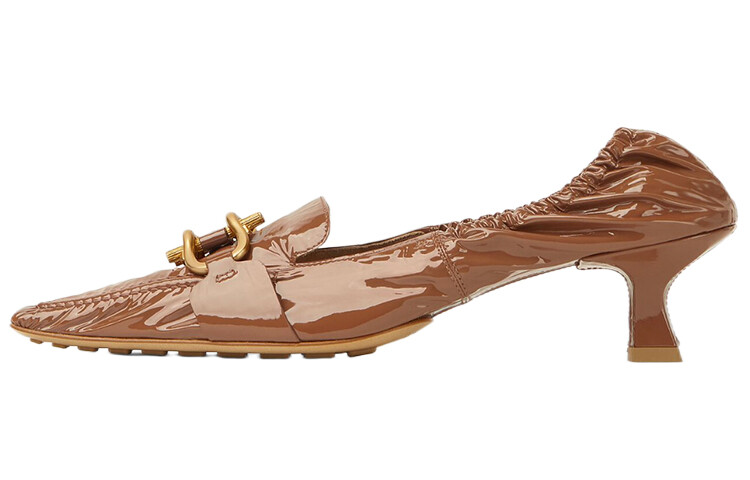 Туфли Mary Jane женские низкие светло-коричневые Bottega Veneta