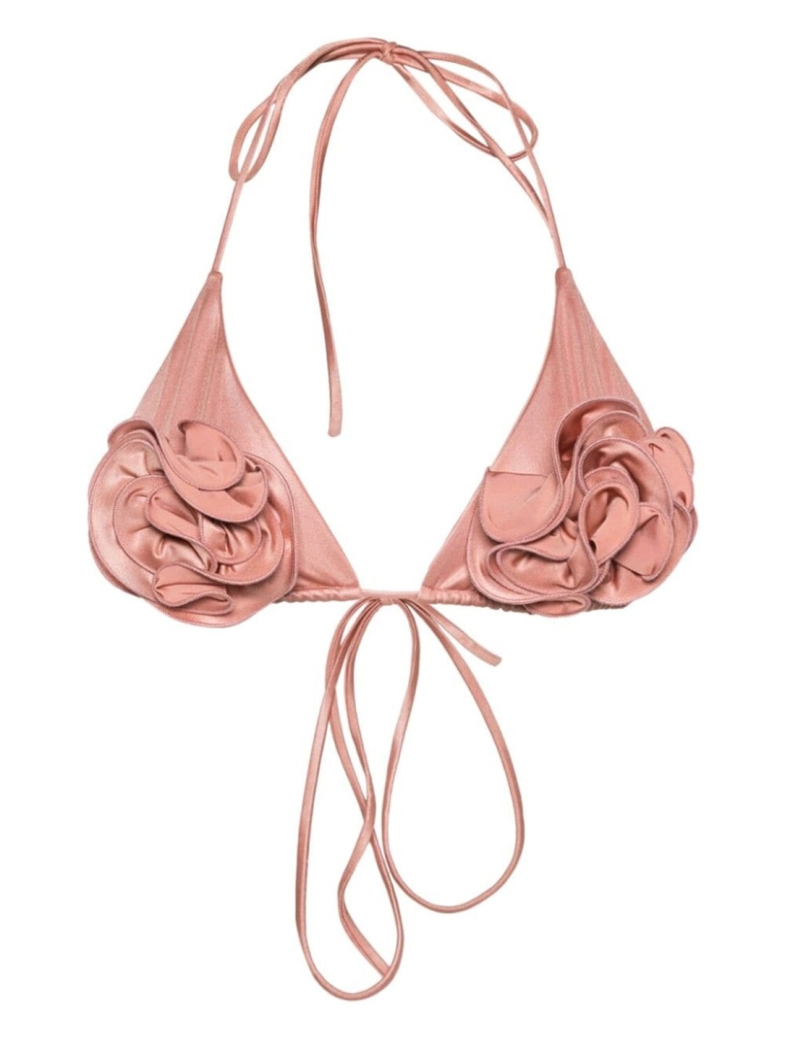 

Magda Butrym floral-appliqué bikini top, розовый