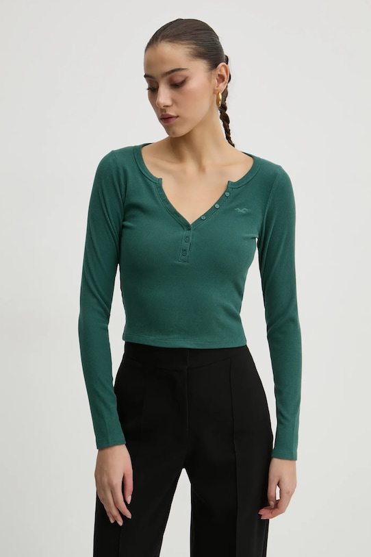 

Лонгслив Hollister Co., зеленый