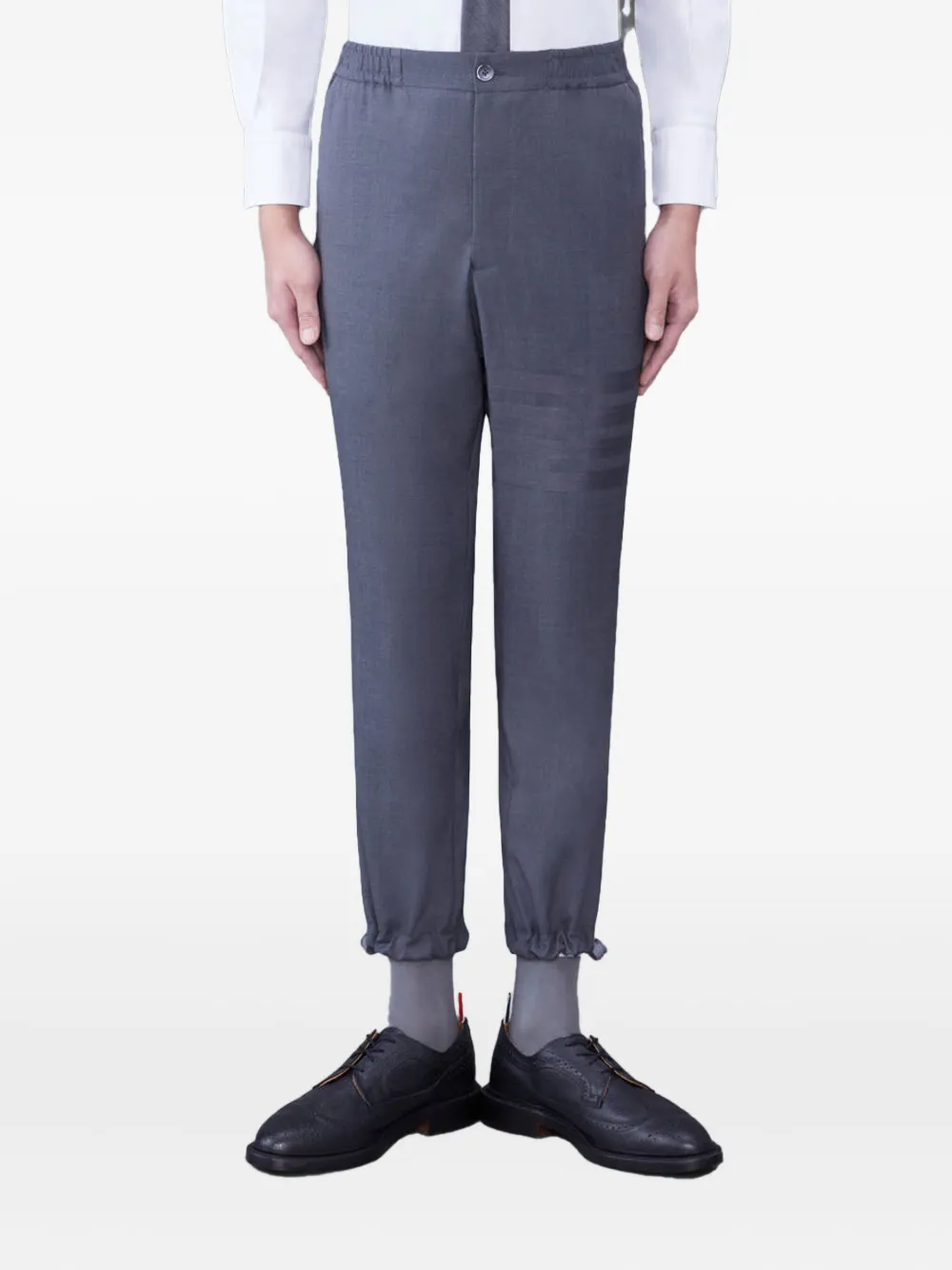 

Брюки с эластичными манжетами THOM BROWNE, серый