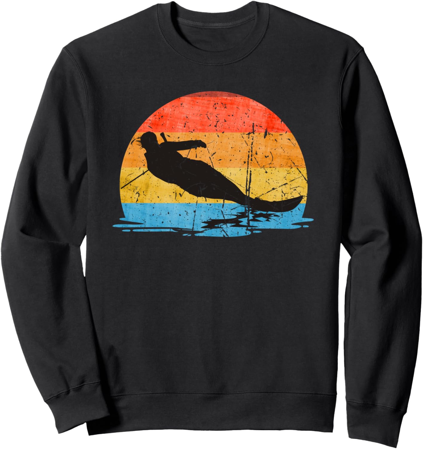 

Идея подарка для любителей водных лыж: толстовка для мужчин, мальчиков, женщин и девочек Water Skiing Men Women Girls Boys, черный