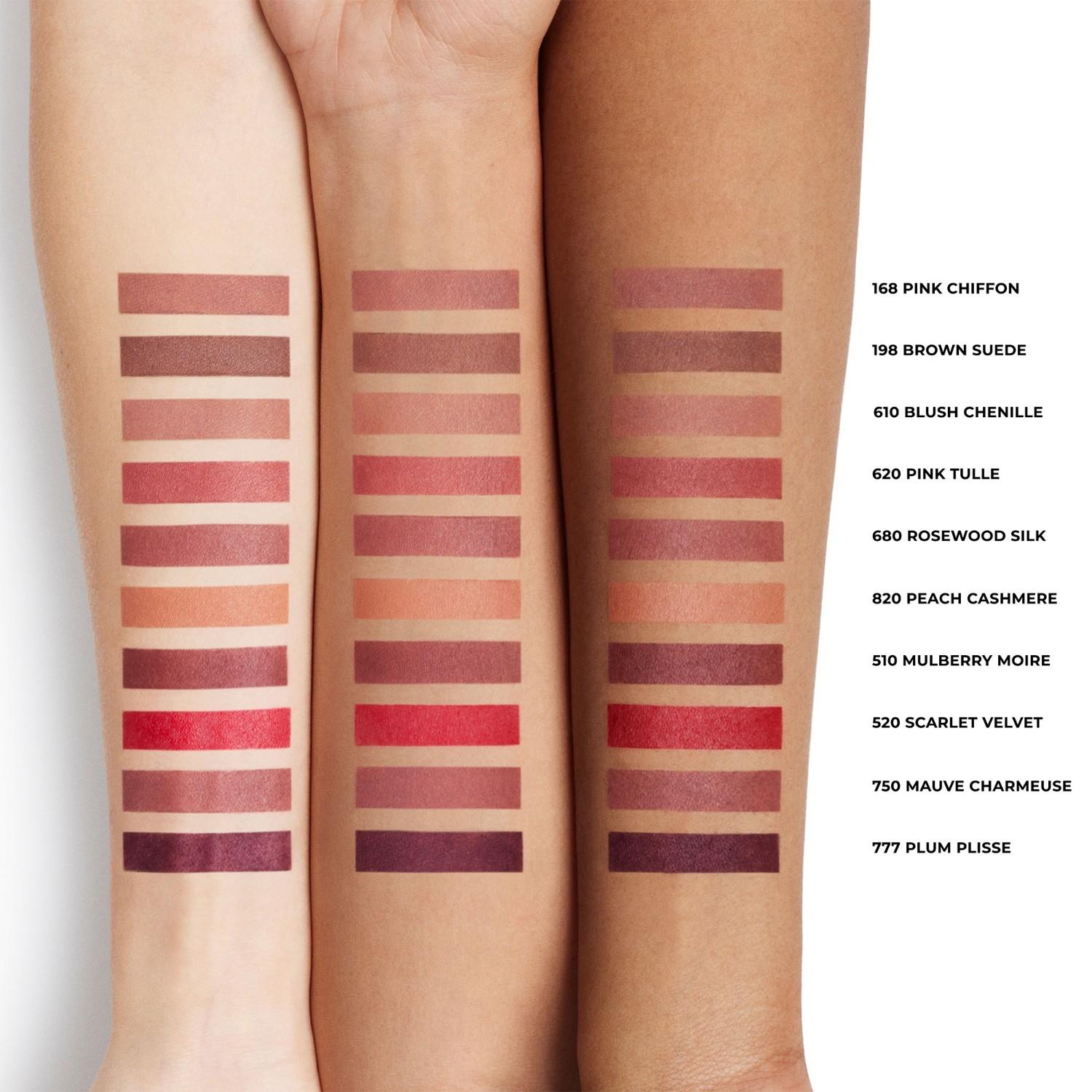 Помада для губ caviar smoothing matte lipstick refill 143 nude sateen Laura Mercier, 610 blush chenille, вес 3.8 гр. — фото 4