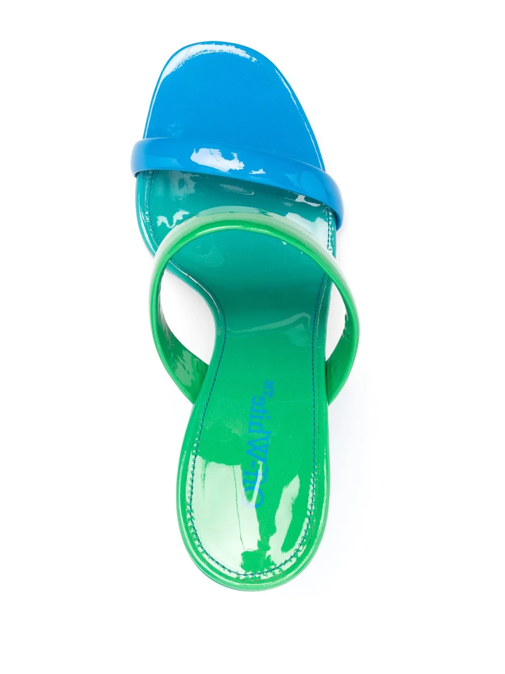 Босоножки Shade Meteor Block 120 OFF-WHITE, синий — фото 4
