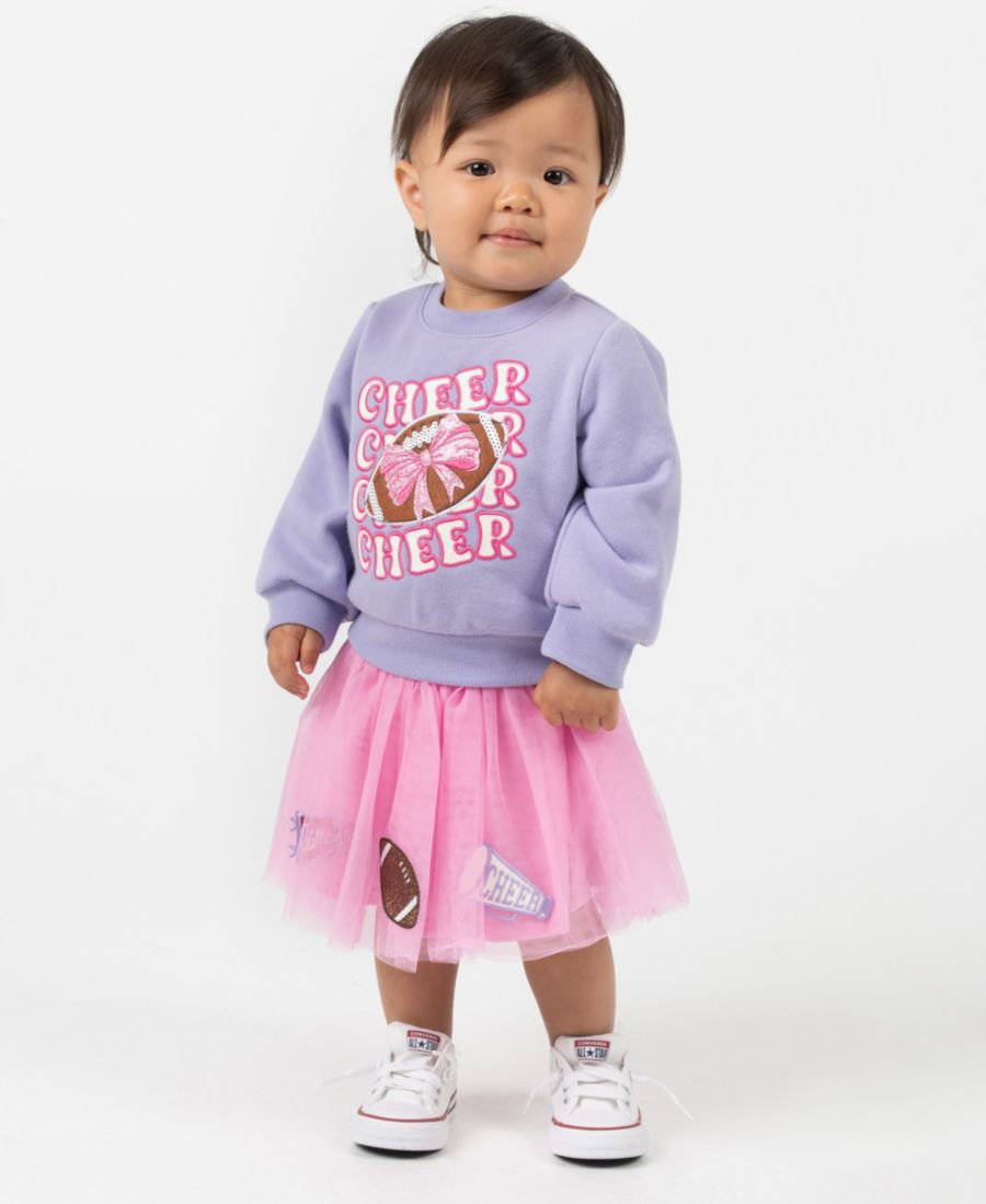 

Комплект для девочек из двух предметов: толстовка из французского махрового трикотажа и юбка-пачка Rare Editions, Lavender