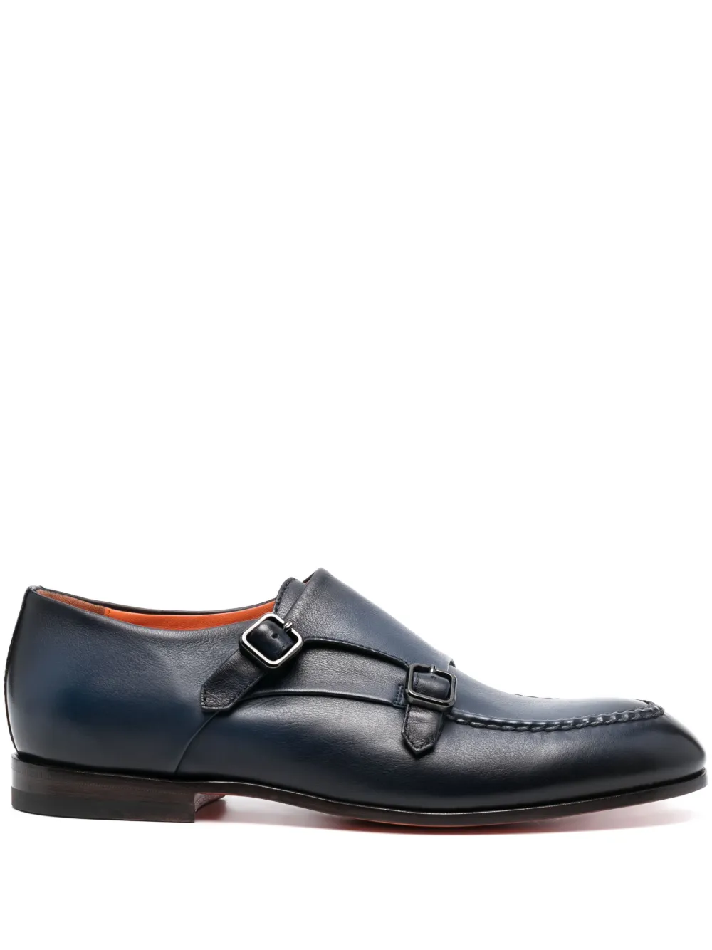 

Туфли монки с пряжками Santoni, синий