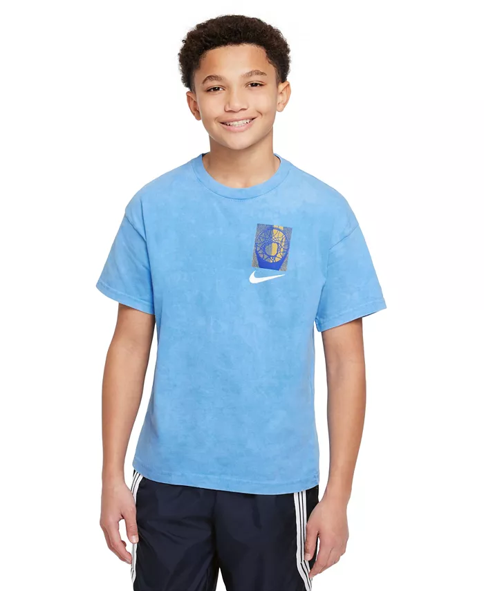 

Футболка с принтом Big Kids Sportswear с круглым вырезом Nike, синий