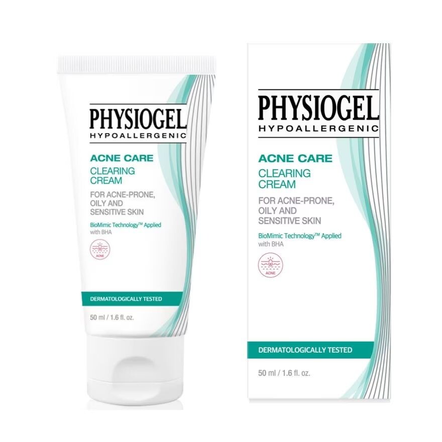 

Physiogel Очищающий крем Acne Care для жирной и чувствительной кожи от прыщей 50 мл, Green