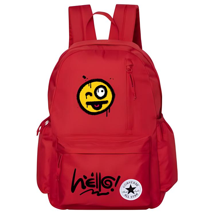 

Converse Полиэстеровый рюкзак средний размер унисекс красный, Funny smiley face