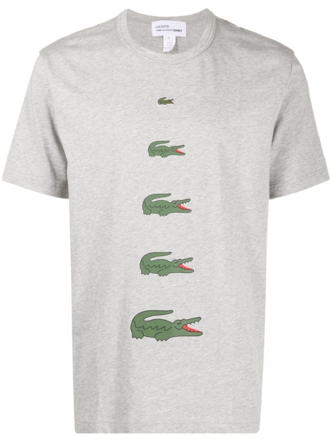 

Comme Des Garçons Shirt футболка с логотипом из коллаборации с Lacoste, серый