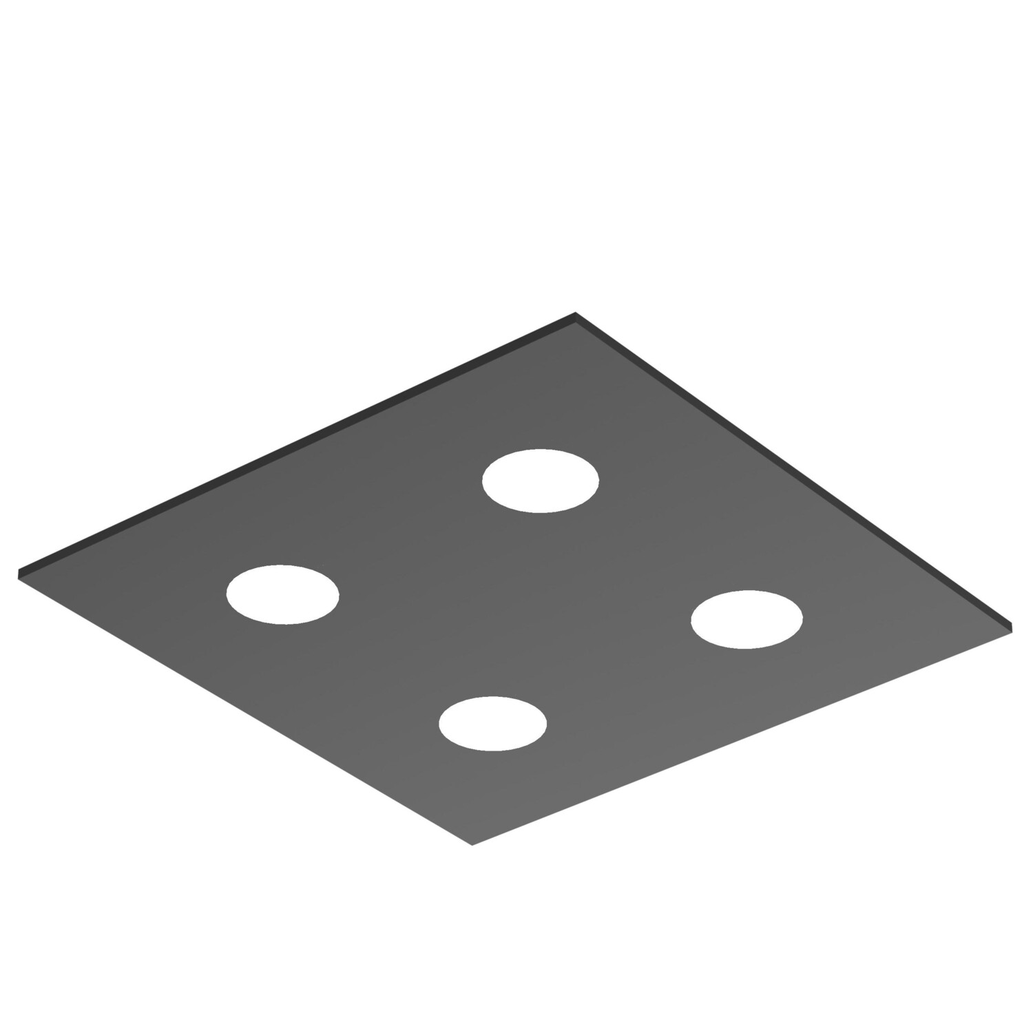 

Потолочный светильник Lumicom, 40x40x4 см, черный глянцевый