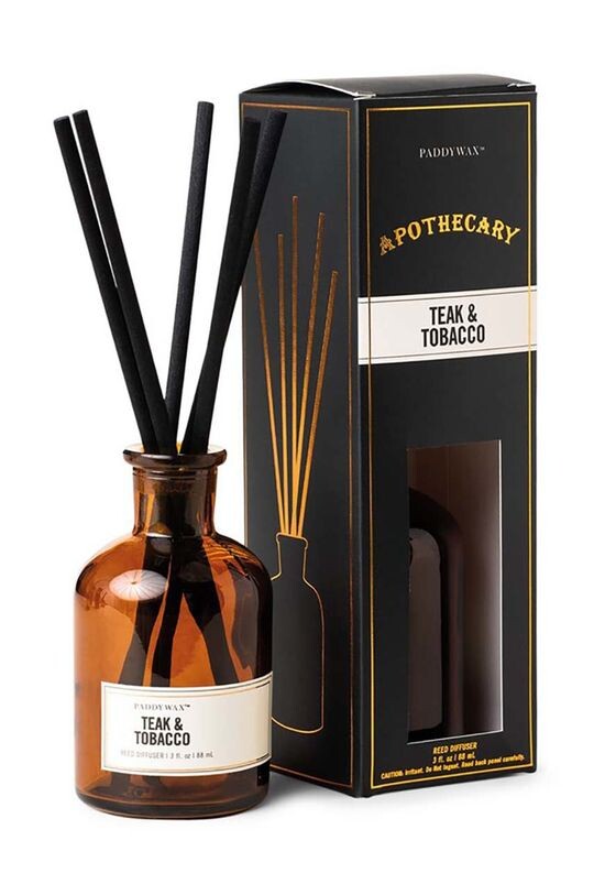 

Ароматический диффузор Teak & Tobacco 88 мл Paddywax, мультиколор