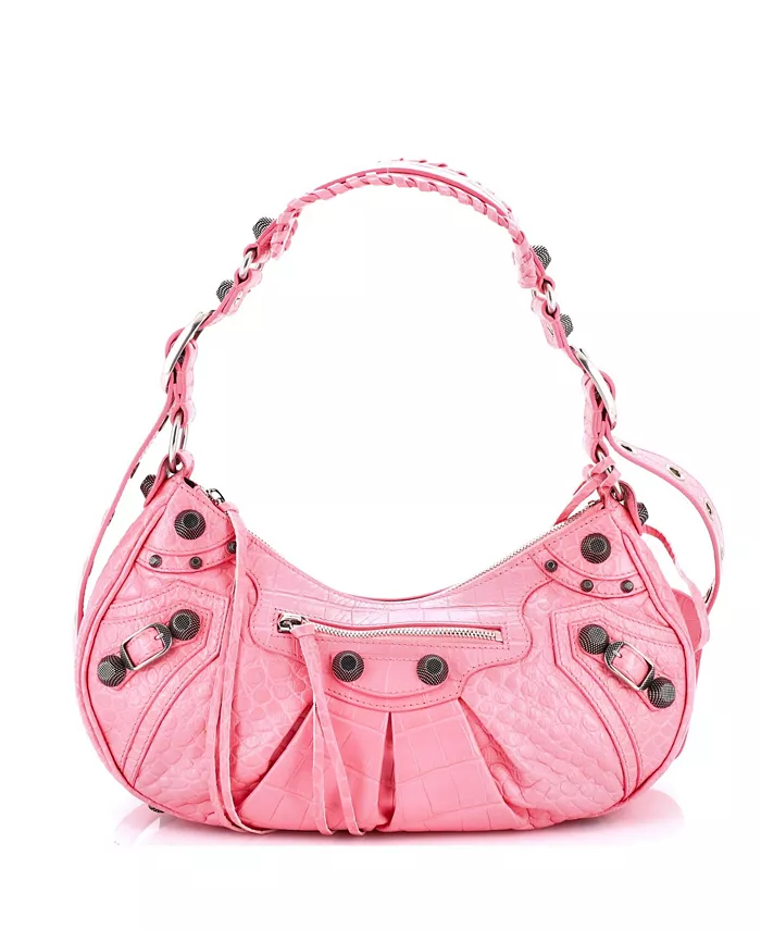 

Маленькая сумка Le Cagole Giant Studs через плечо из тисненой кожи Pre-Owned Balenciaga, розовый